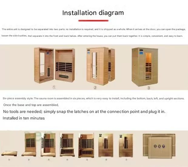 Control panel and speakers of the infrared sauna